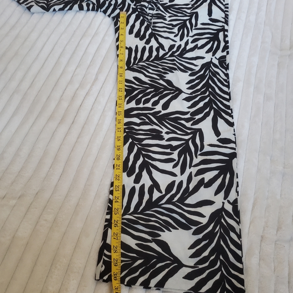 H&M linen blend wide leg pull on pants - Picture 13 of 14